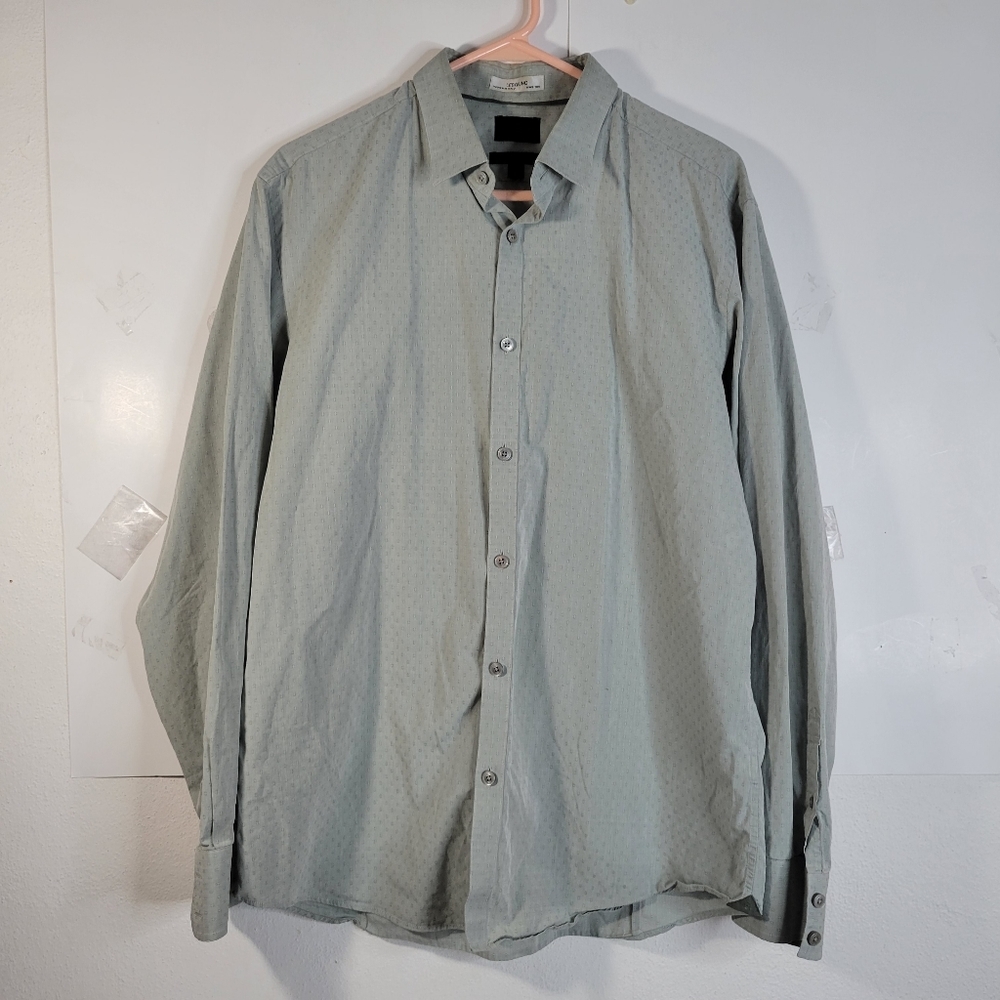 Mens Banana Republic Leggiuno Woven in Italy LS Button Front Shirt Size Large